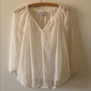 Liz Claiborne Cream Sheer Blouse
